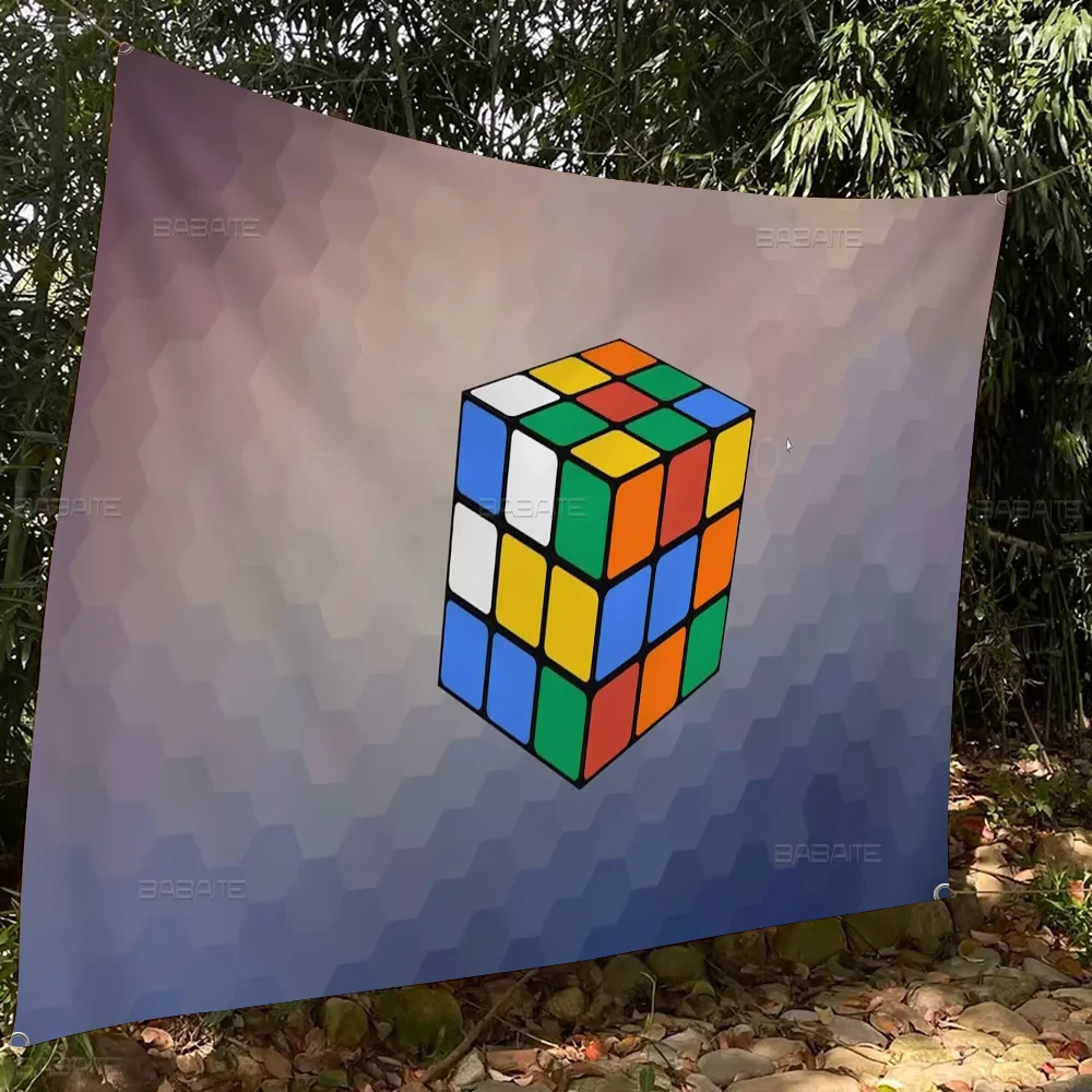 R-Rubiks C-Cubes Art Retro Flags Multiple Choice Living Studio Booth Interior Decoration Banner