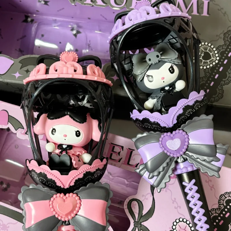 

Персонажи Sanrio 38 см, волшебная палочка Midnight Kuromi My Melody, периферийные устройства аниме, милая коллекция игрушек, украшения для девочек, праздничные подарки