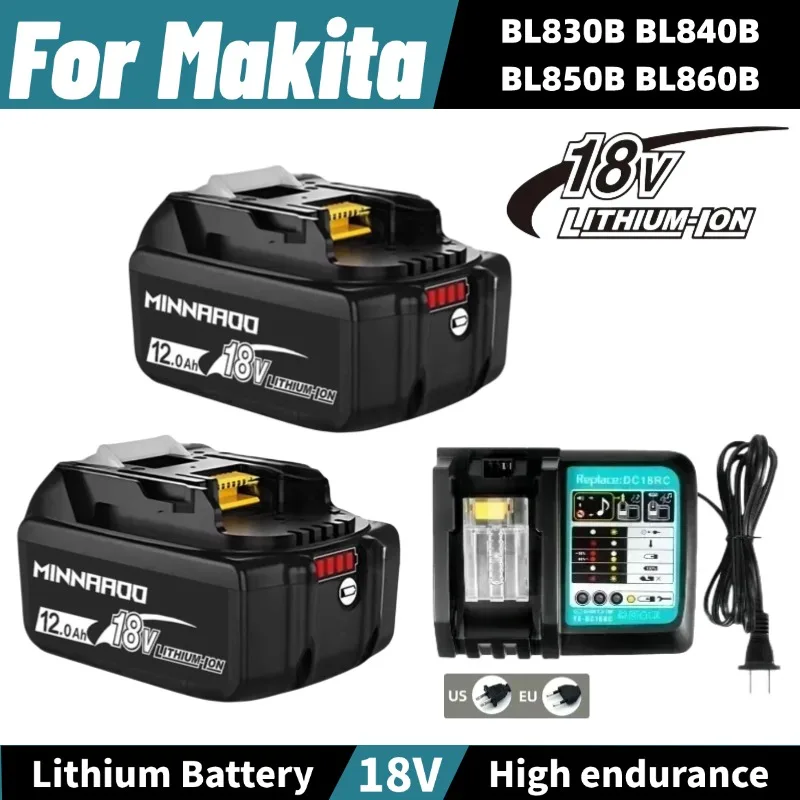 

For Makita 18V 12Ah/8Ah Battery BL1840 BL1830B BL1850B BL1850 BL1860 BL1815 Replacement Lithium BatteryHigh endurance