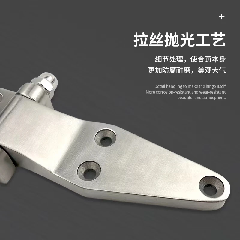 

304 stainless steel rice cabinet hinge 4 "freezer freezer Zinc-alloy industrial oven folding oven flat door hinge