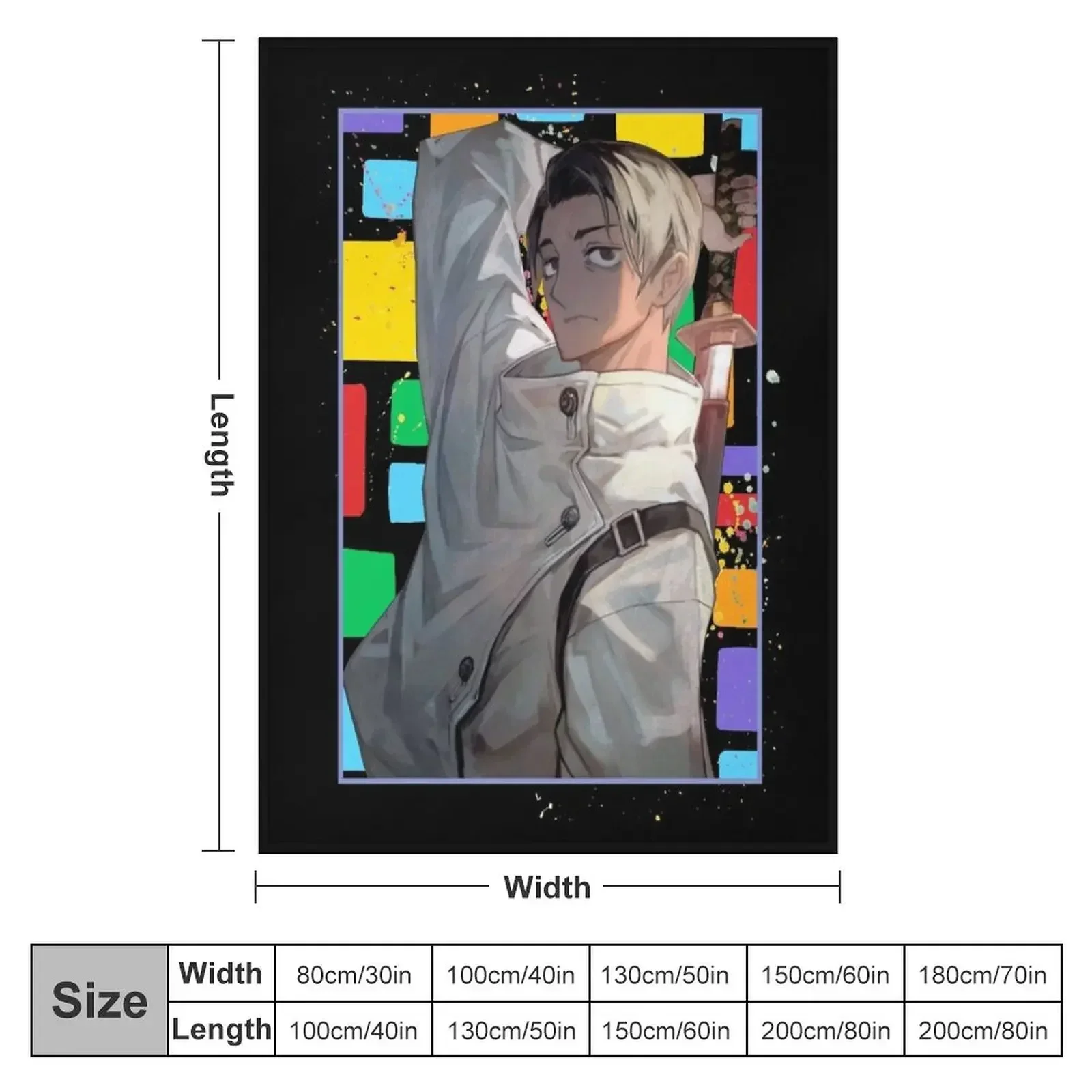 Yuta Okkotsu Block Anime design Throw Blanket Nap Thins Quilt christmas decoration Blankets