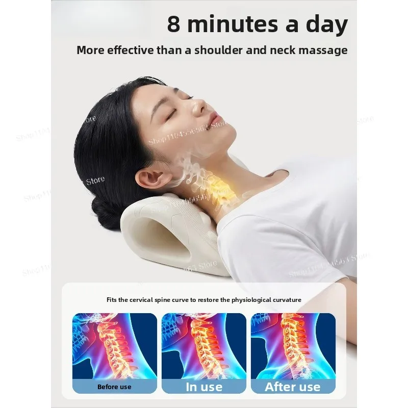Cervical Massage Pillow Household Cervical Spine Soothing Shoulder and Neck C-Type Anti-Arch Neck Protection Auxiliary