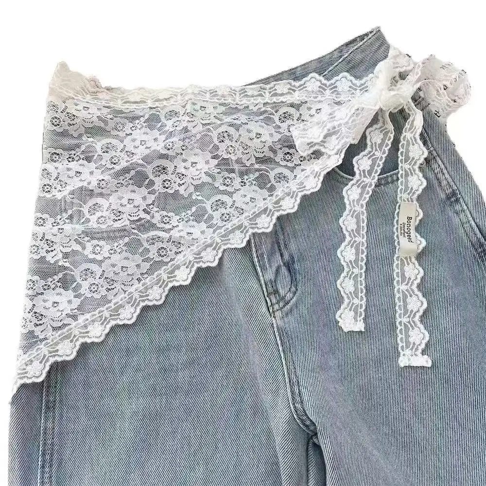 

Retro Sweet Flower Triangle Hair Scarf Women Girls Square Scarf Headband Korean French Pastoral Headdress Summer Lace Headwear