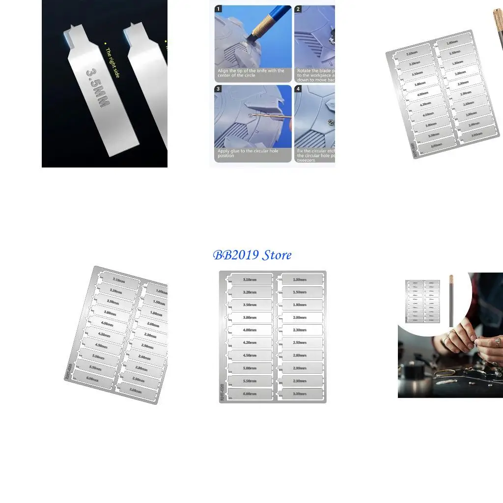 

Q0KB 20Pieces Modeling Hole Punching Set with Ergonomic Tool for Model Crafting