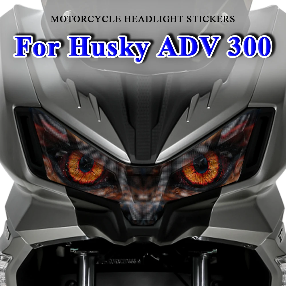 For Sym Husky ADV300 ADV 300 2024 Motorcycle Headlight Guard Stickers Accessories Waterproof Motorbike Headlamp Protective Decal