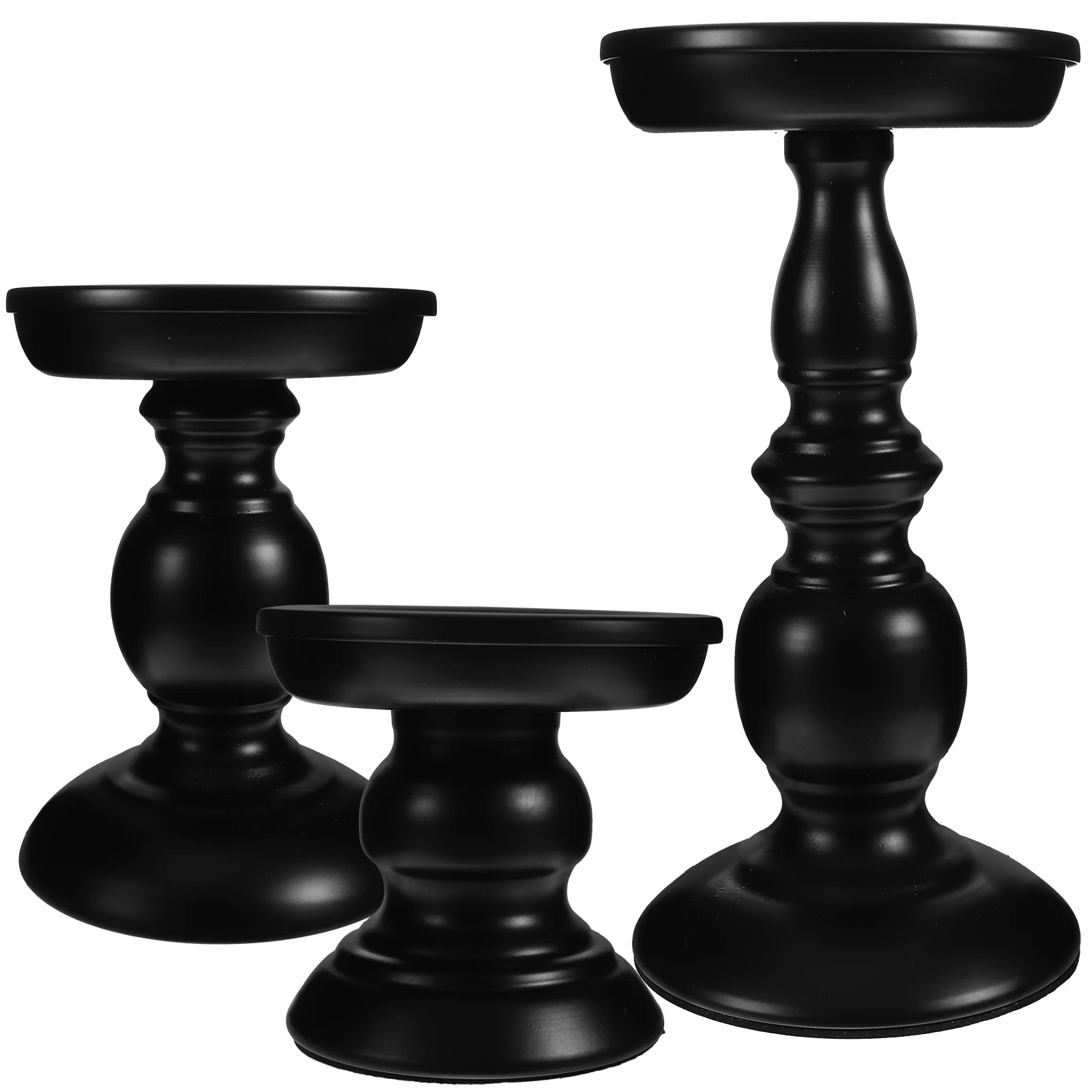 

3pcs C Holders Set Matte Pillar C Desktop C Holder St Retro Taper Wedding Decorative Iron Home Accessories