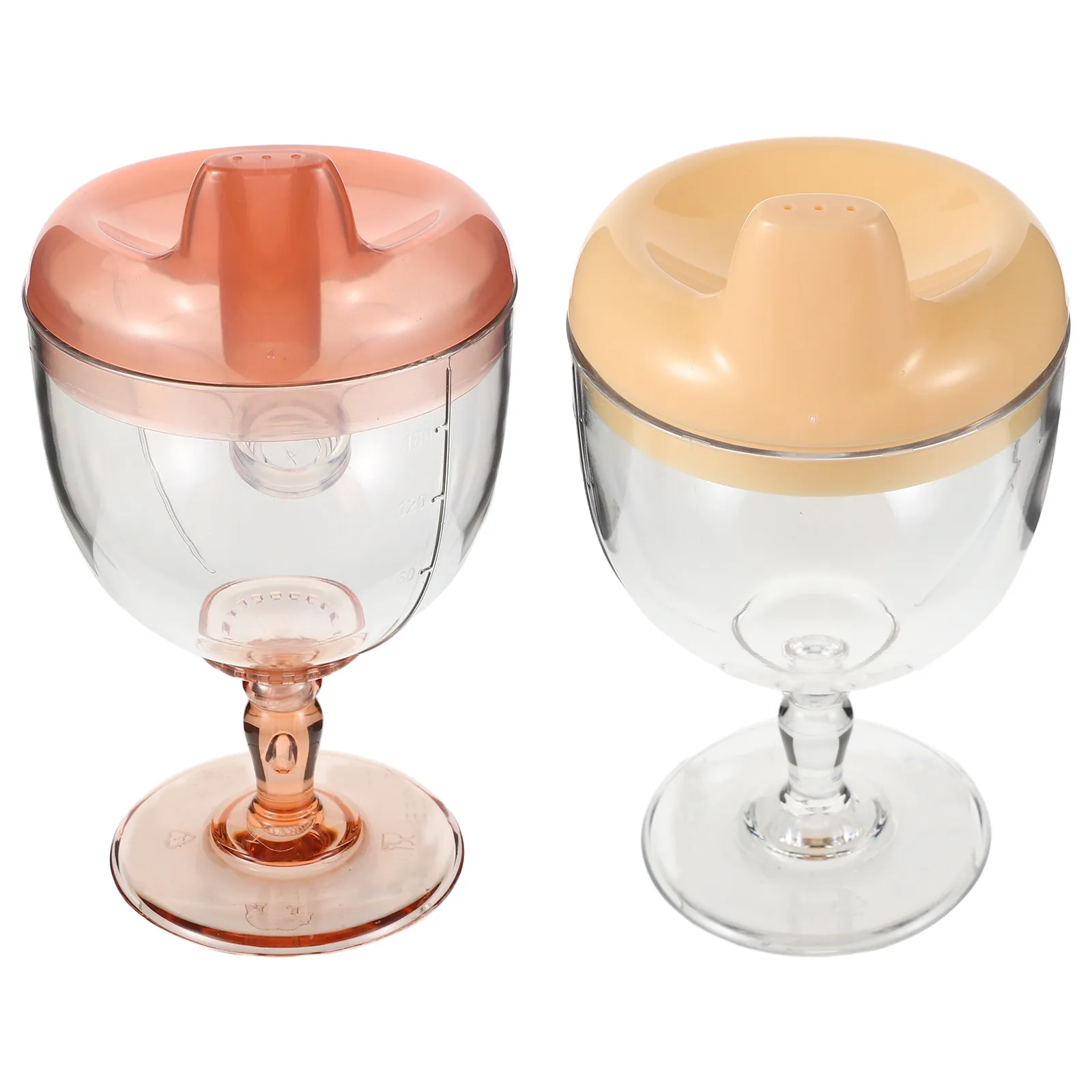 

2Pcs Plastic Toddler Goblets Ergonomic Kids Cups Anti-Break Milk Juice Water Multipurpose Child Drinkware Training Cups