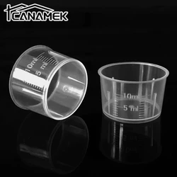 20Pcs/set 10ml Small Clear Plastic Measuring Cup With Scale Volumetric Cylinder Laboratory Experimental Supplies