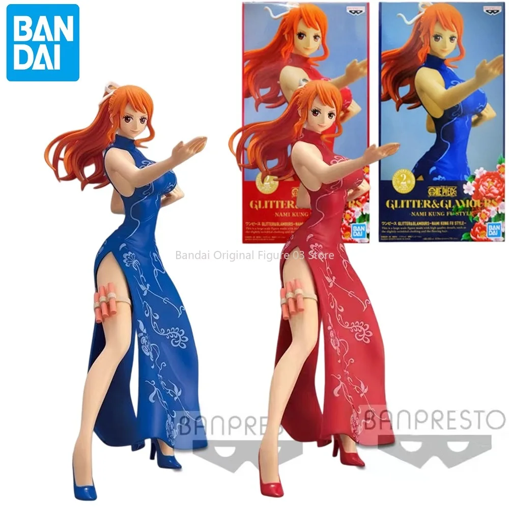 

In Stock Original Bandai BANPRESTO One Piece Kung Fu Nami Action Figure Animation Toy Gift Model Collector Hobby Anime Genuine