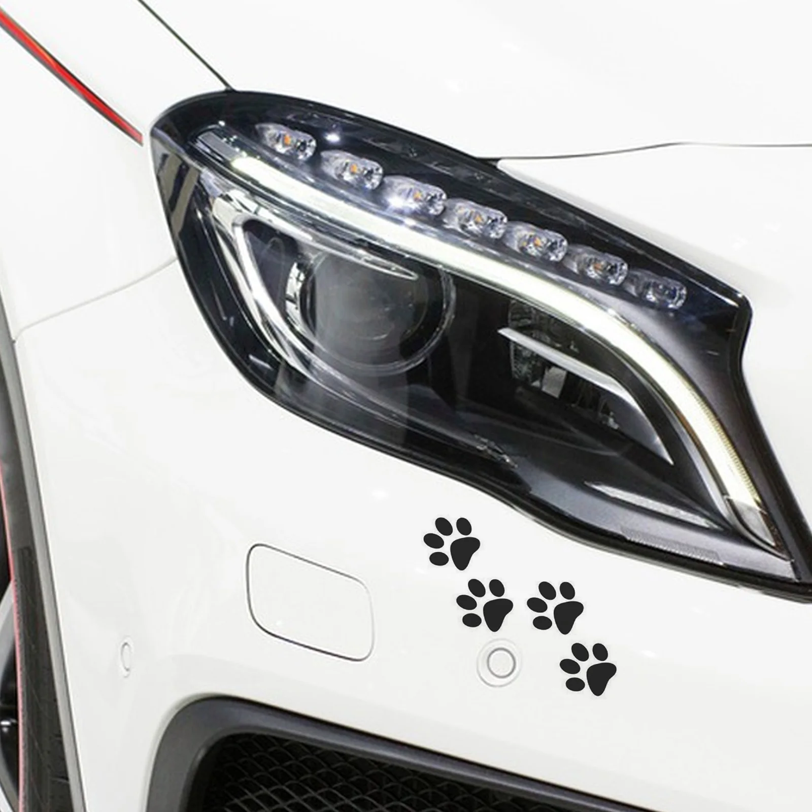 

24pcs Cat Footprint Car Sticker Premium Pvc Waterproof Decal For Car Body Window Decor Auto Exterior Protection Cat Paw Stickers