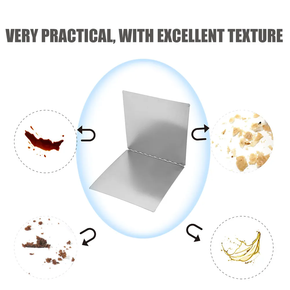 Foldable Stainless Steel Splatter Screen for Stove Proof Heat Resistant Backsplash Protector Kitchen Baffle Splatter