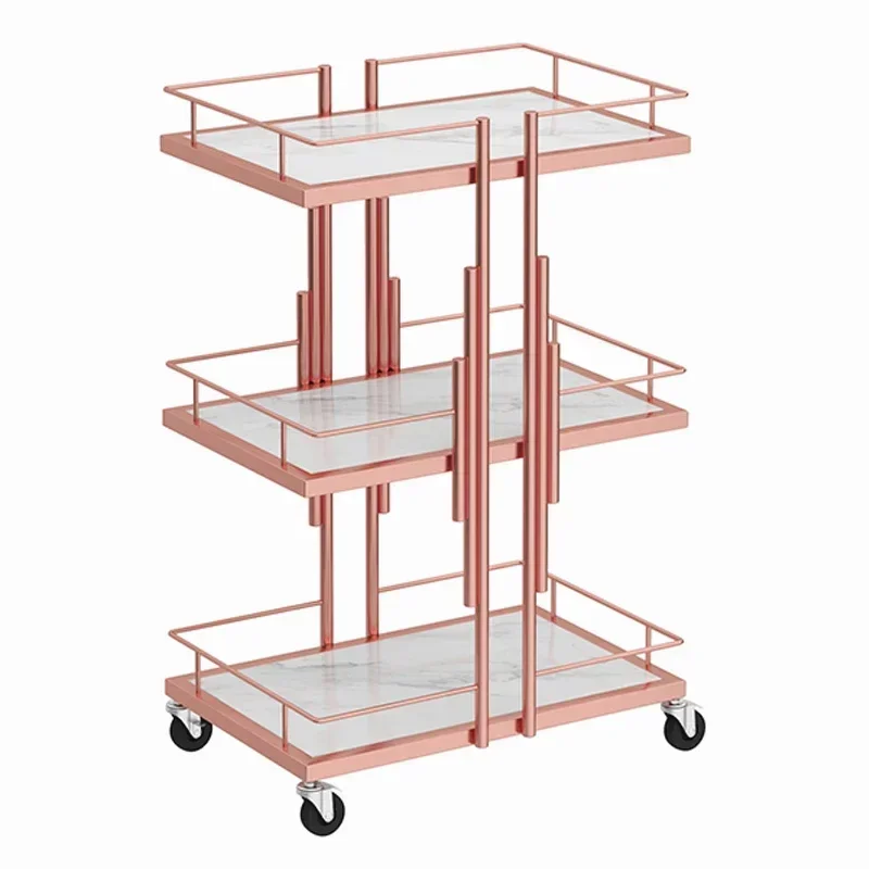 Trolley Cart Beauty Salon Tray Organizer Wheels Roulette Storage Aesthetic Auxiliary Equipment Furniture Car Lashista Bar Tool