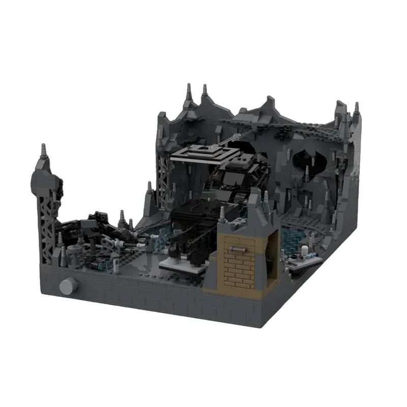 Hero Movie YcMoc Building Blocks Batcave Diorama Playset Model Technology Bricks DIY Assembly Dark Knight Toys For Kids