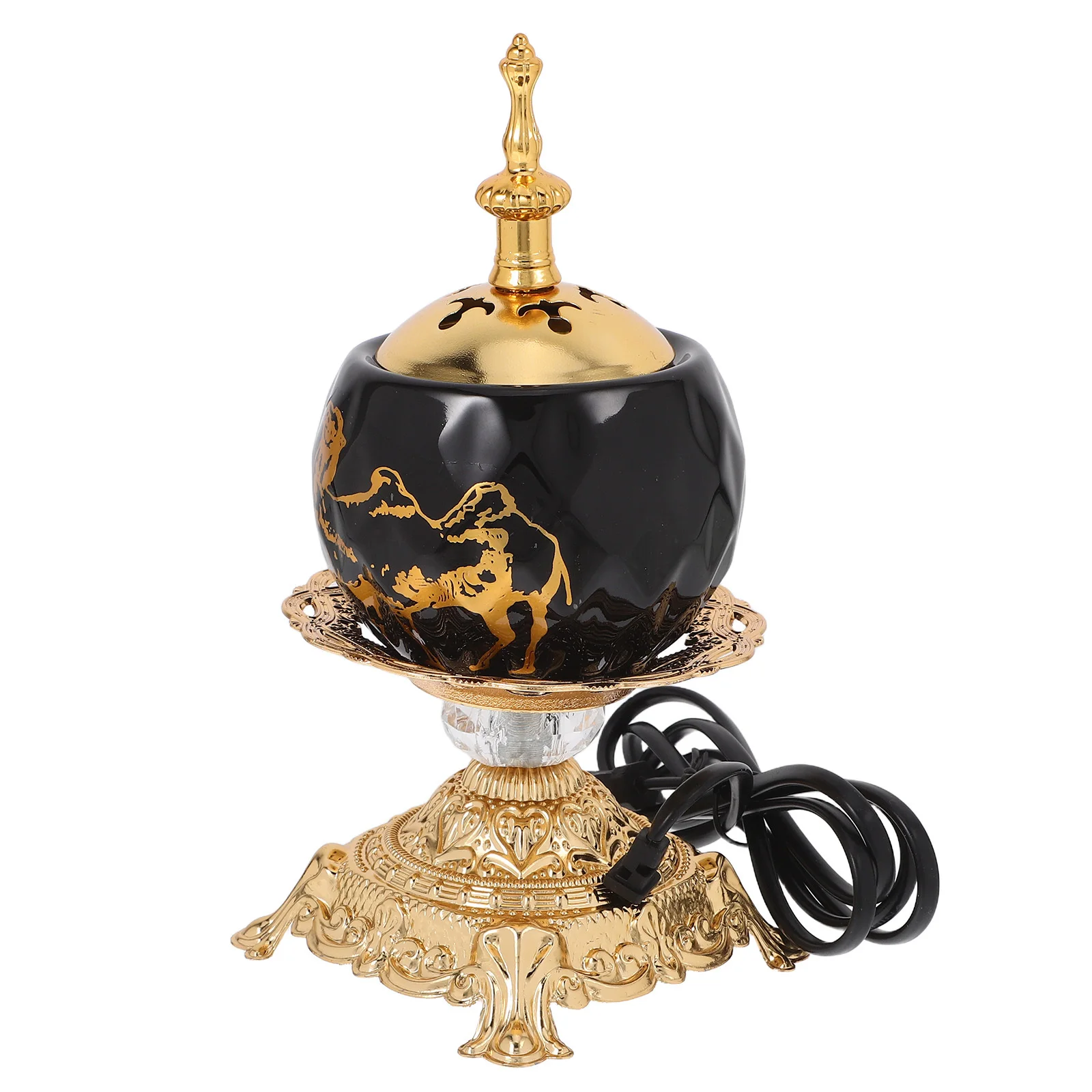 

Vintage Ceramic Incense Burner with Adjustable Temperature Control Ideal for Burning Sandalwood Aromatic Resins Indoor Use
