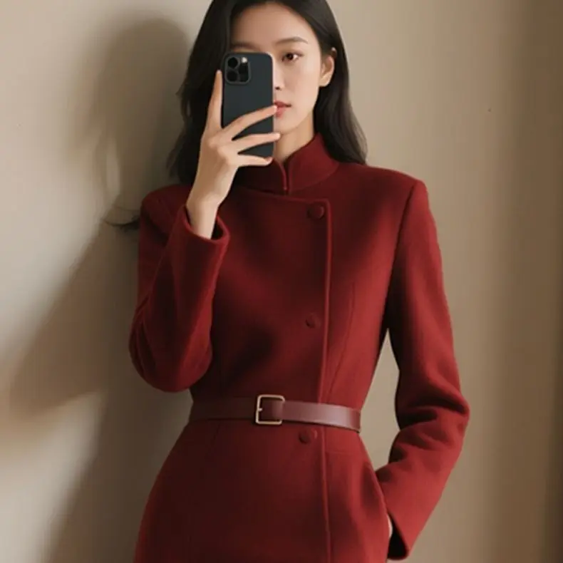 For Women In Autumn And Winter, New Fashionable Commuting Style Mid Length SkirtRetro High-End Atmospheric Elegant Dress