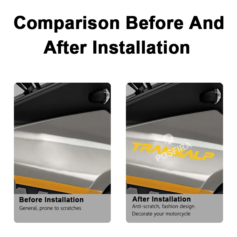 POSFIRA Motorcycle Sticker Vinyl Decals for Honda Transalp XL 600 650 700 V XLV XL600V XL650V XL700V Parts Motorbike Accessories - Image 2