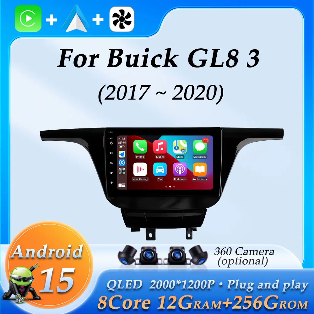 

Wireless CarPlay for Buick GL8 3 2017 - 2020 Car Radio Video Audio Multimedia Player DSP Stereo GPS Navi Bluetooth Split Screen
