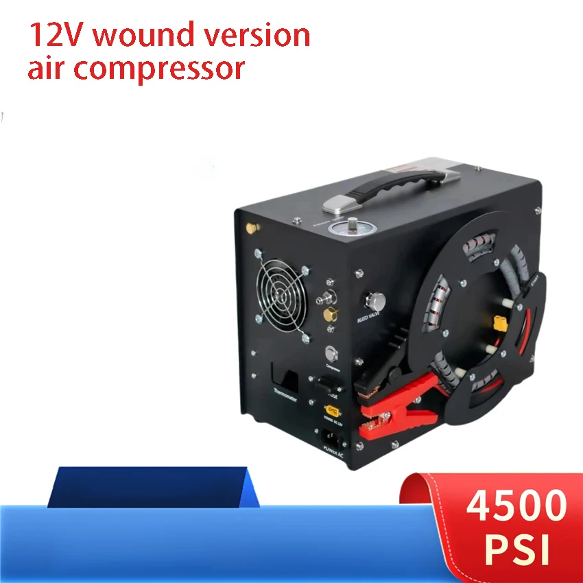 12V Car Mounted Vertical Air Pump 4500PSI High-pressure Air Pump Automatic Shutdown Model Air Compressor 110V 60Hz 220V 50HZ
