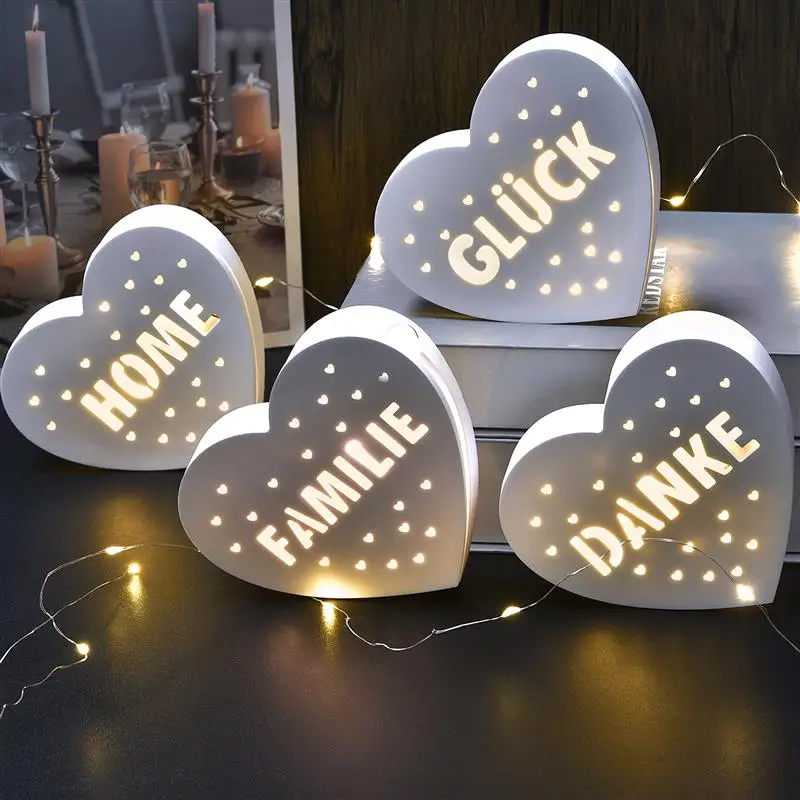 LED Night Light Silicone Mold Heart Mushroom Angel Luminous Splicing Gypsum Drip Glue Epoxy Resin Mold Ornaments Home Decor