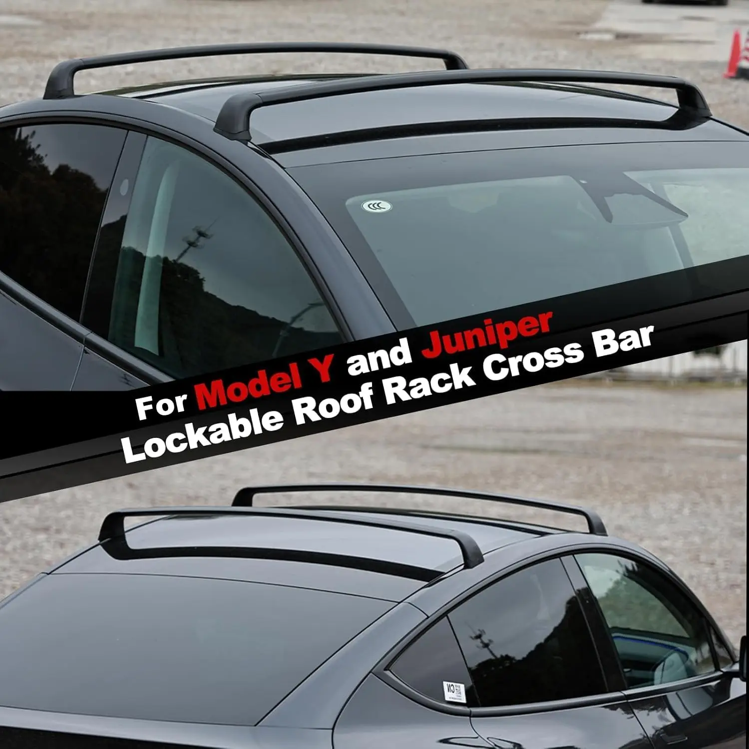 For Tesla Model Y Juniper Roof Rack Luggage Cargo Carrier 2026 2025 Aluminum Cross Bar for Model Y 2024-2021 Car Accessories