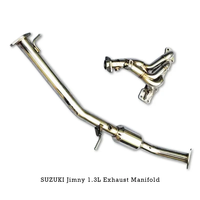 The first section of plantain manifold For Jimny 1.3L 2007-2021 Stainless Steel Catless Exhaust Downpipe