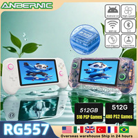 ANBERNIC RG557 Retro Handheld Game Video Player Console Android 14 12G+256G 5.48 inch AMOLED Screen 512G PS2 PSP Games RG 557