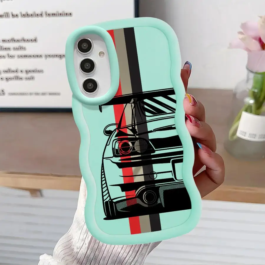 Japanse Drift Auto Case voor Samsung Galaxy A11 A36 A14 A21s A33 A35 A26 A34 A15 A13 A16 A12 Zachte Telefoon Cover