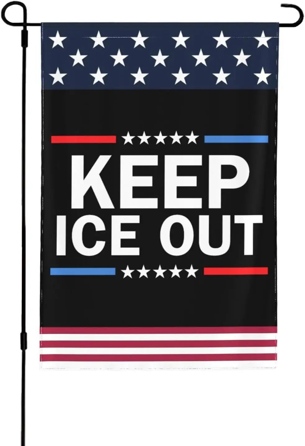 Keep Ice Out Garden Flag 12x18 Protest Resist Yard Sign House Flag Double Sided No Flagstand ZY45 AAS