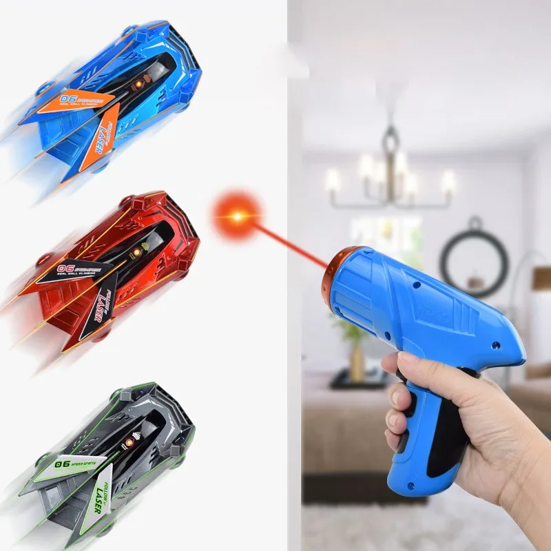 Children's remote-controlled infrared laser induction wall climbing car racing model children's toys