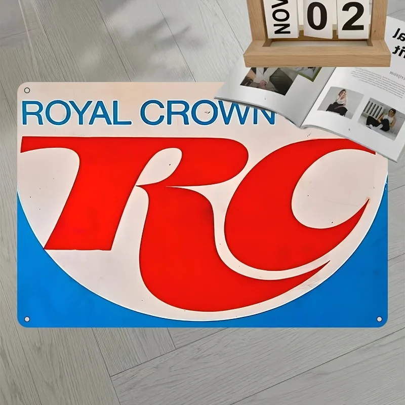 Royal Crown Metal Tin Sign, , Waterproof Iron Wall Art for Home, Restaurant, Bar, Cafe, Garage Decor - Multipurpose, Easy Instal