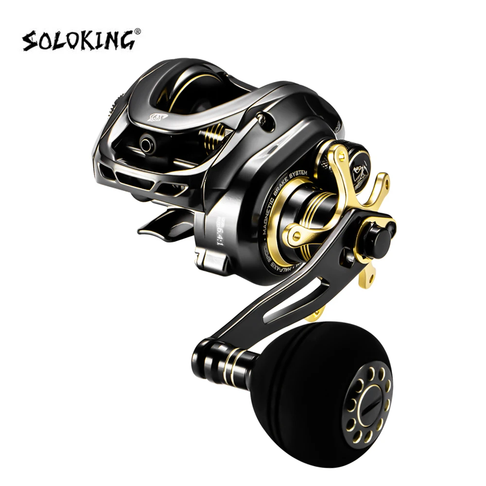 

GKA300 Baitcasting Reel Magnetic Brake System Fishing Reel 9.5KG/22LB Max Drag 9+1 BB 6.4 High Speed Drag Clicker Reel