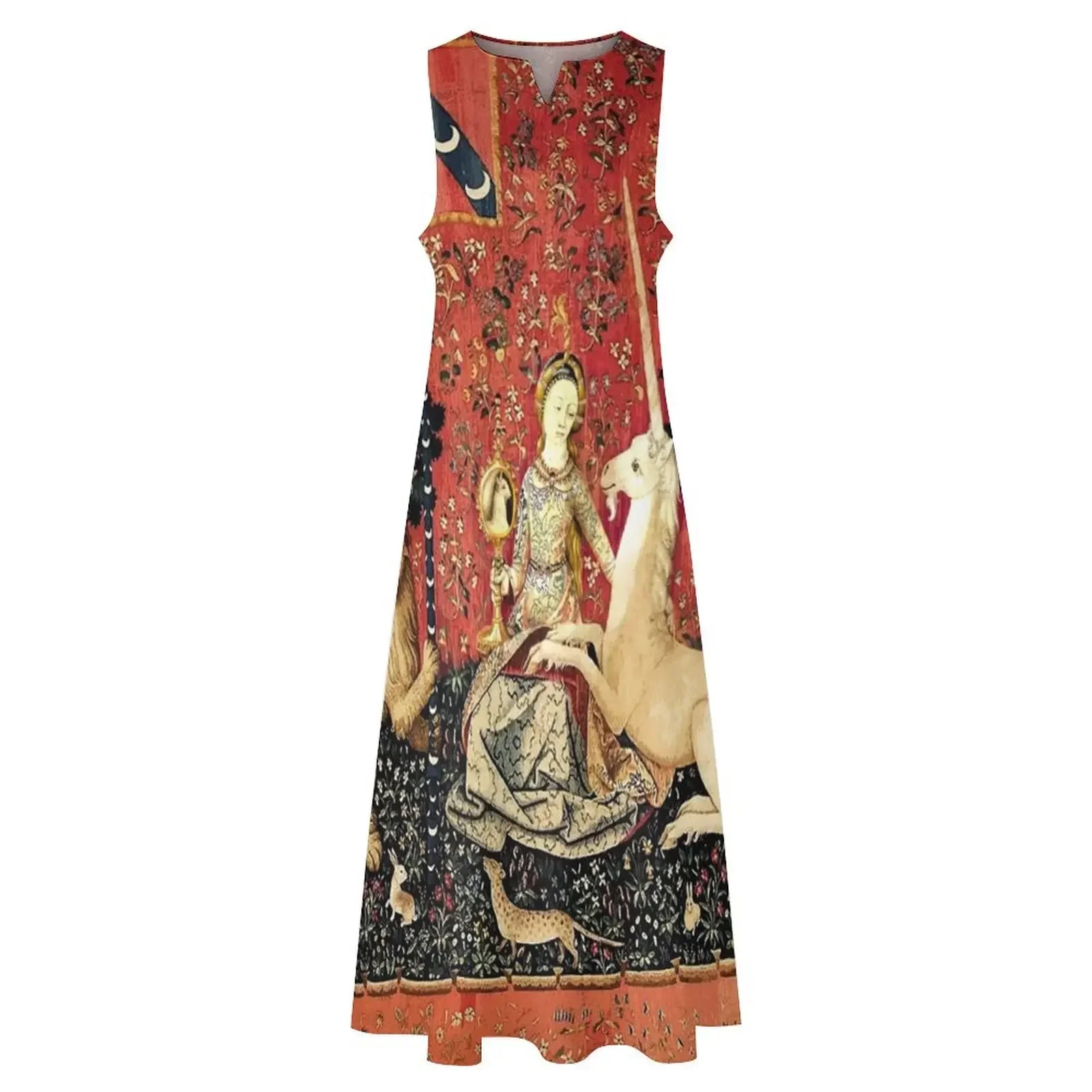 The Lady and the Unicorn: à Mon Seul Désir - فستان طويل البصر للنساء فستان طويل فستان نسائي للحفلات الفاخرة #3