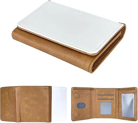 10 Pack Sublimation Blanks Mens Trifold Wallet RFID Blocking Slim Minimalist Front Pocket - PU Leather Thin & Stylish