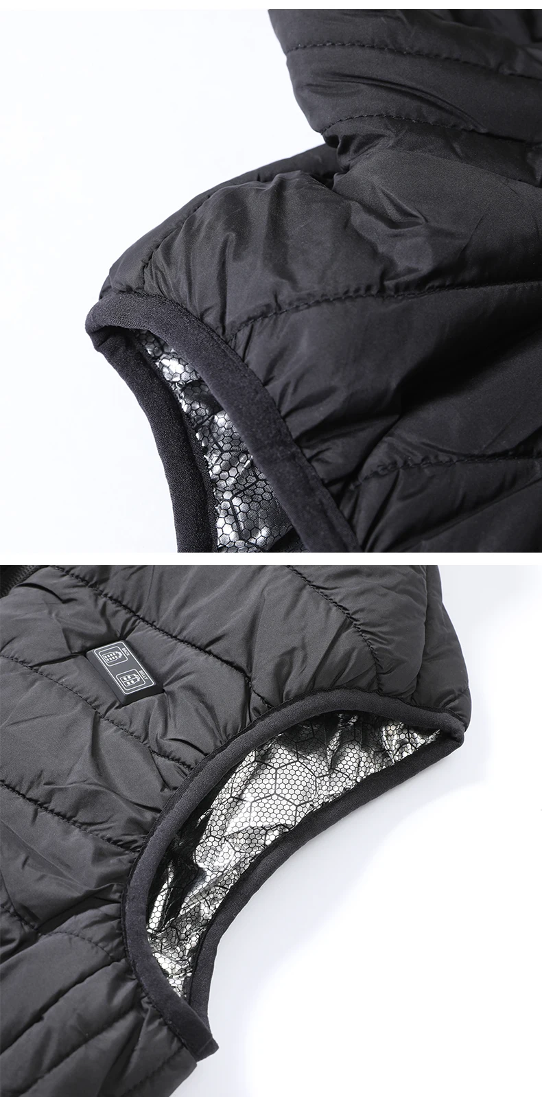 17-Zonen-Smart-Heizweste mit unabhängiger Doppelzonen-Steuerung und drei Temperaturstufen – Outdoor-Freizeitjacke – Detail 12