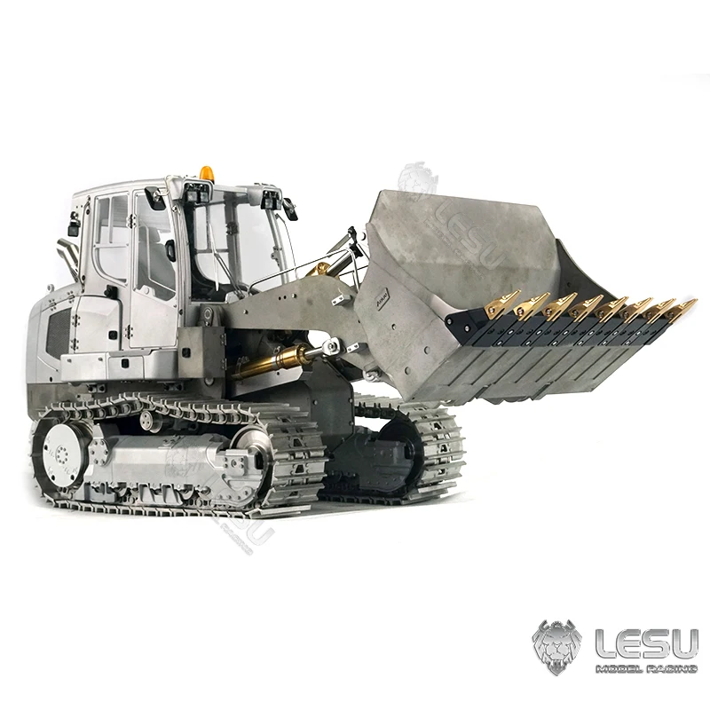 In Stock LESU 636 KIT RC Hydraulic Loader 1/14 Remote Control Metal Tracked Car Engineering Truck Model Light Sound Toys TH20448