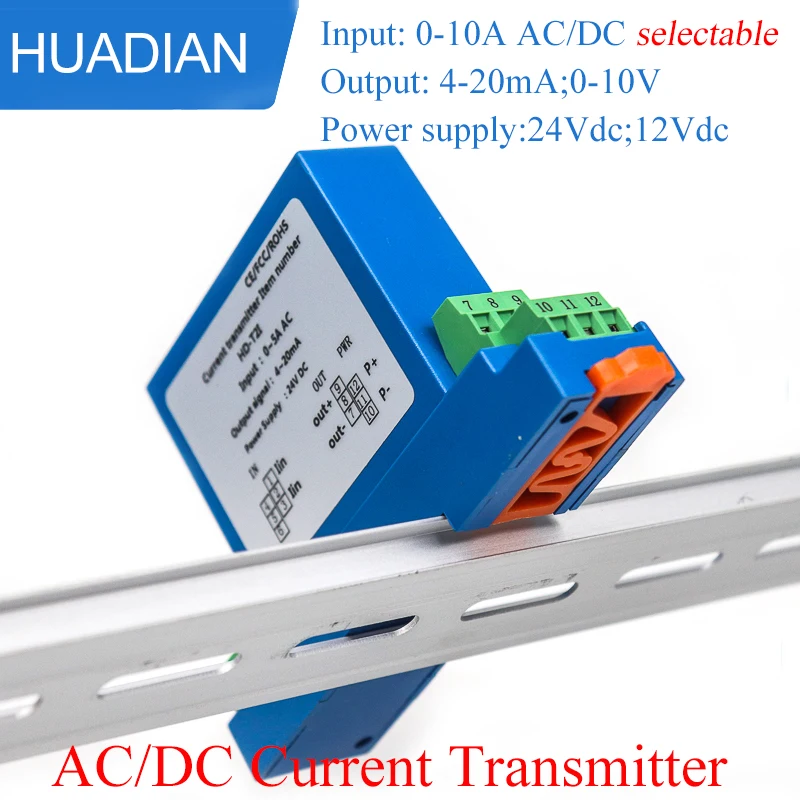 sensor atual da ca do sensor 100a da corrente do escapamento da cc da precisao alta transformador que mede a saida 050a dc420ma 01