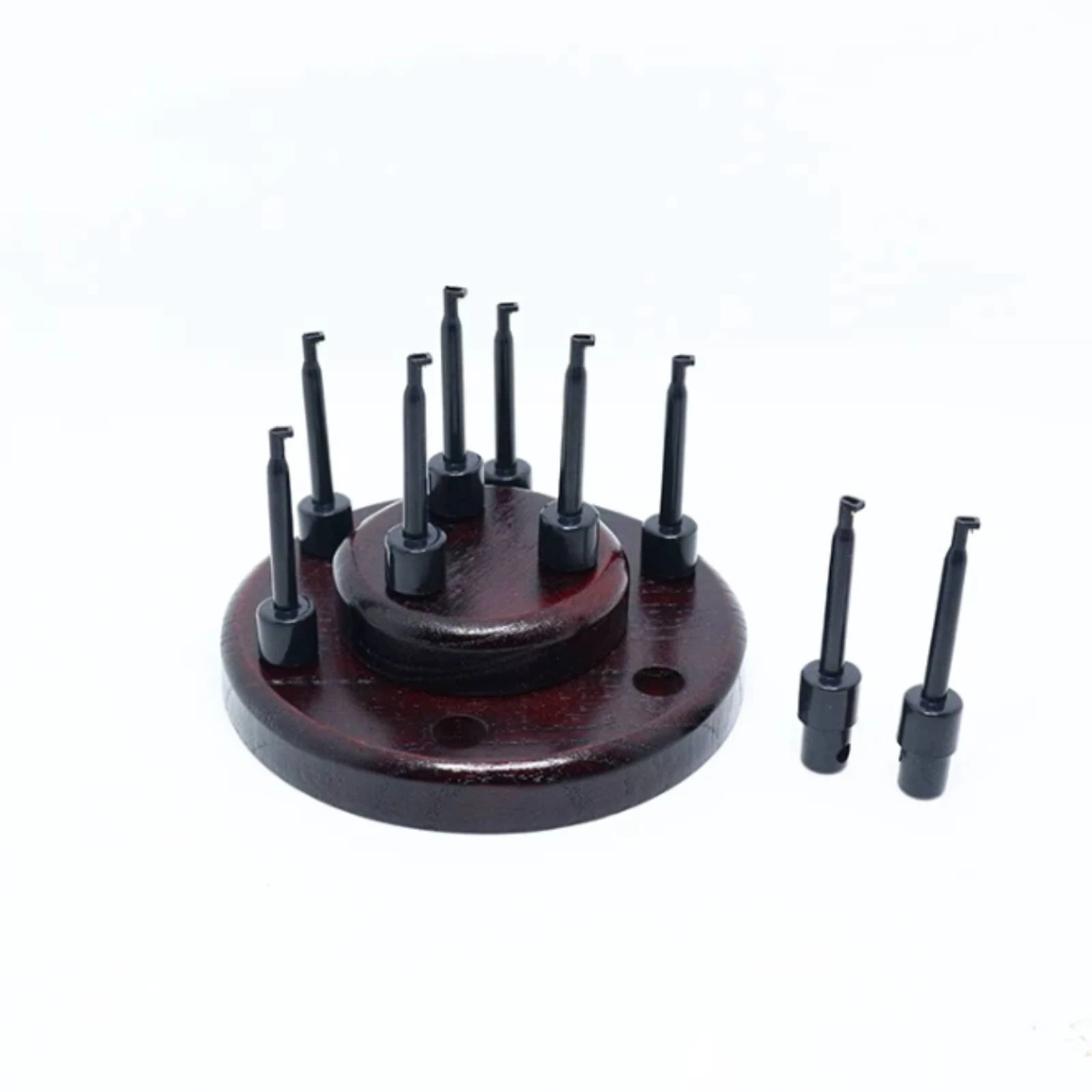 

Fly Hook Rack Round Fly Hook Display Stand Wooden Peg Rack Painted Finish Compact