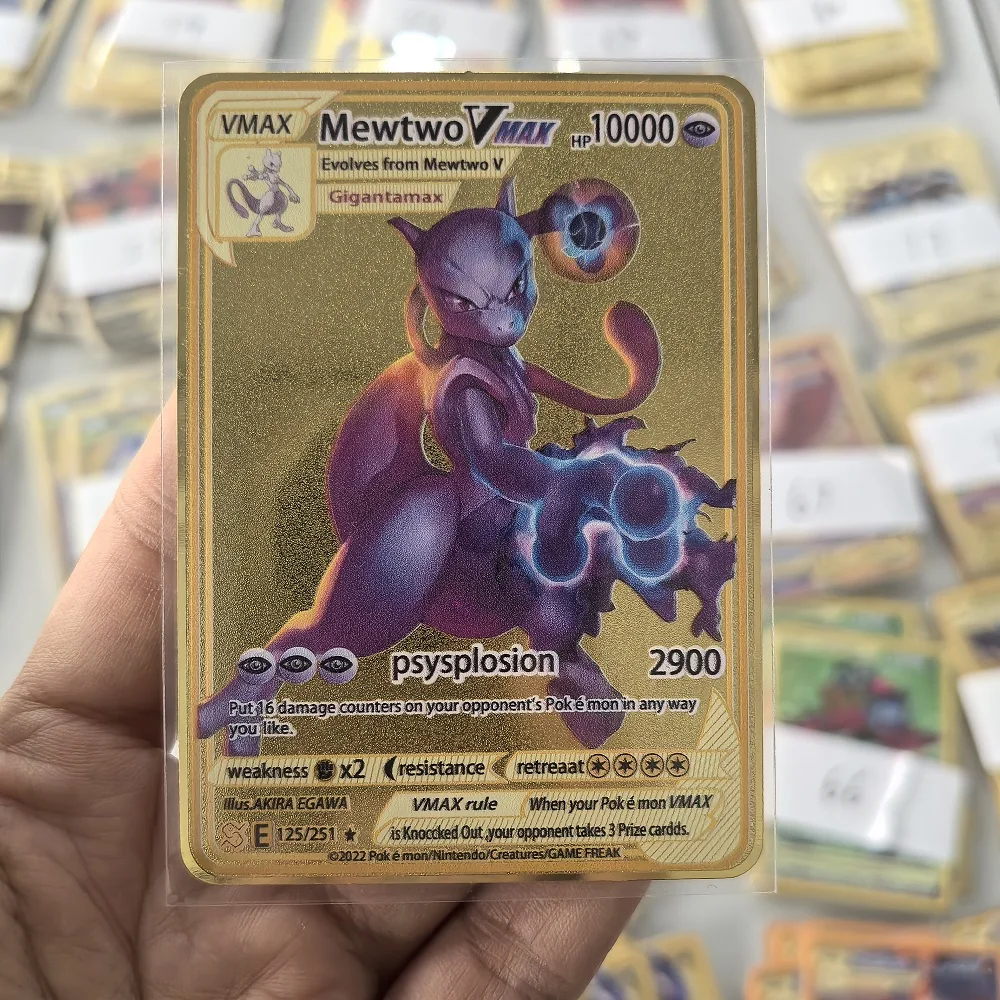 10000HP Charizard Vmax Pokemon-Karten Metall Englische Karte Arceus GX Vstar V Goldene Limitierte Kinder-Geschenkkarten Spiel Kampf Sammelkarten