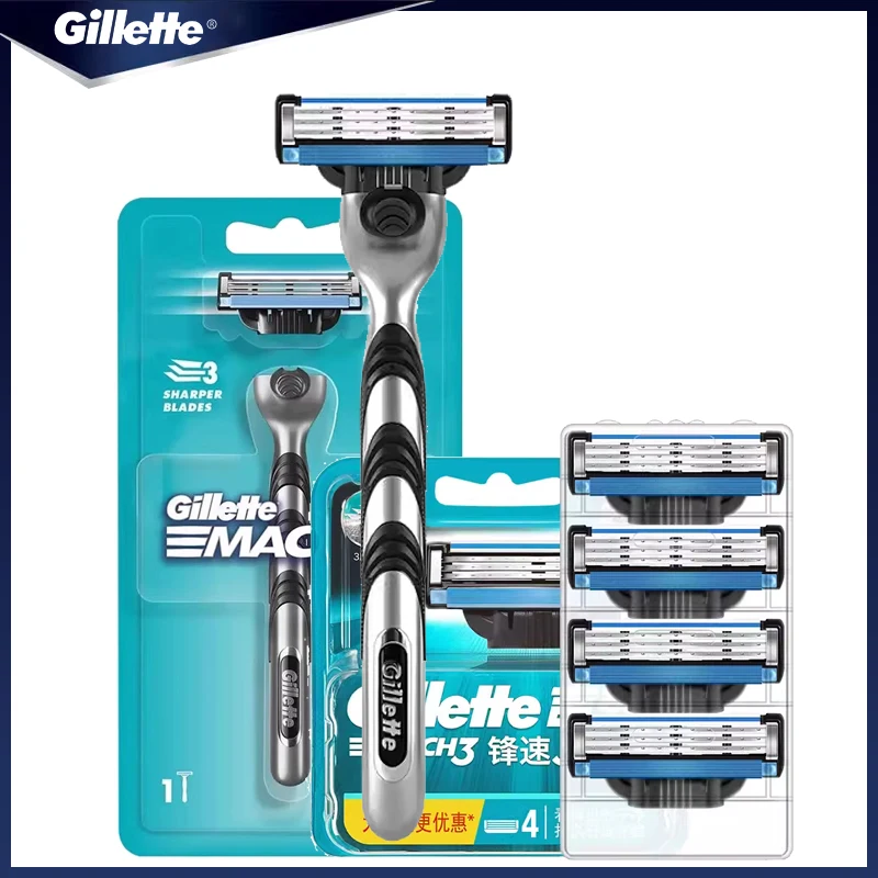 

Original Gillette Mach 3 Men's Manual Shaver Safety Shaver Smoothing Face Hair Removal Beard Shaving Mach3 Shaving Machine