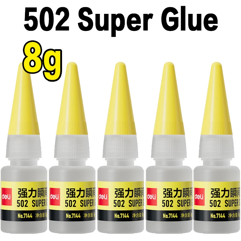 Deli 502 Professionele sterkte superlijm Snelle cyanoacrylaatlijm Hardware Metaal Auto's Hout Ambachten Hobby's Directe hechting