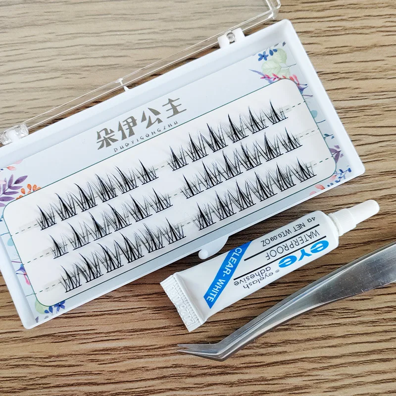 Hoa Hướng Dương Giày Lười Nam Bộ Ba Mỹ Gốc Ghép Lông Mi Giả Quạt Lông Con Quỷ Nhỏ Đuôi Cá Tự Nhiên Eyelash Dụng Cụ Trang Điểm