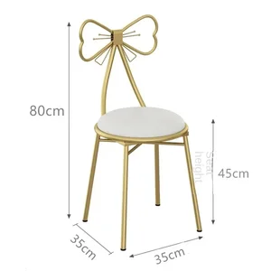 Minimalist lüks makyaj, makyaj taburesi, kelebek sırtlı sandalye, minder, peluş yemek odası ve yatak odası için mükemmeldir sandalyede en çok satılan 7 kelebek-no. 8