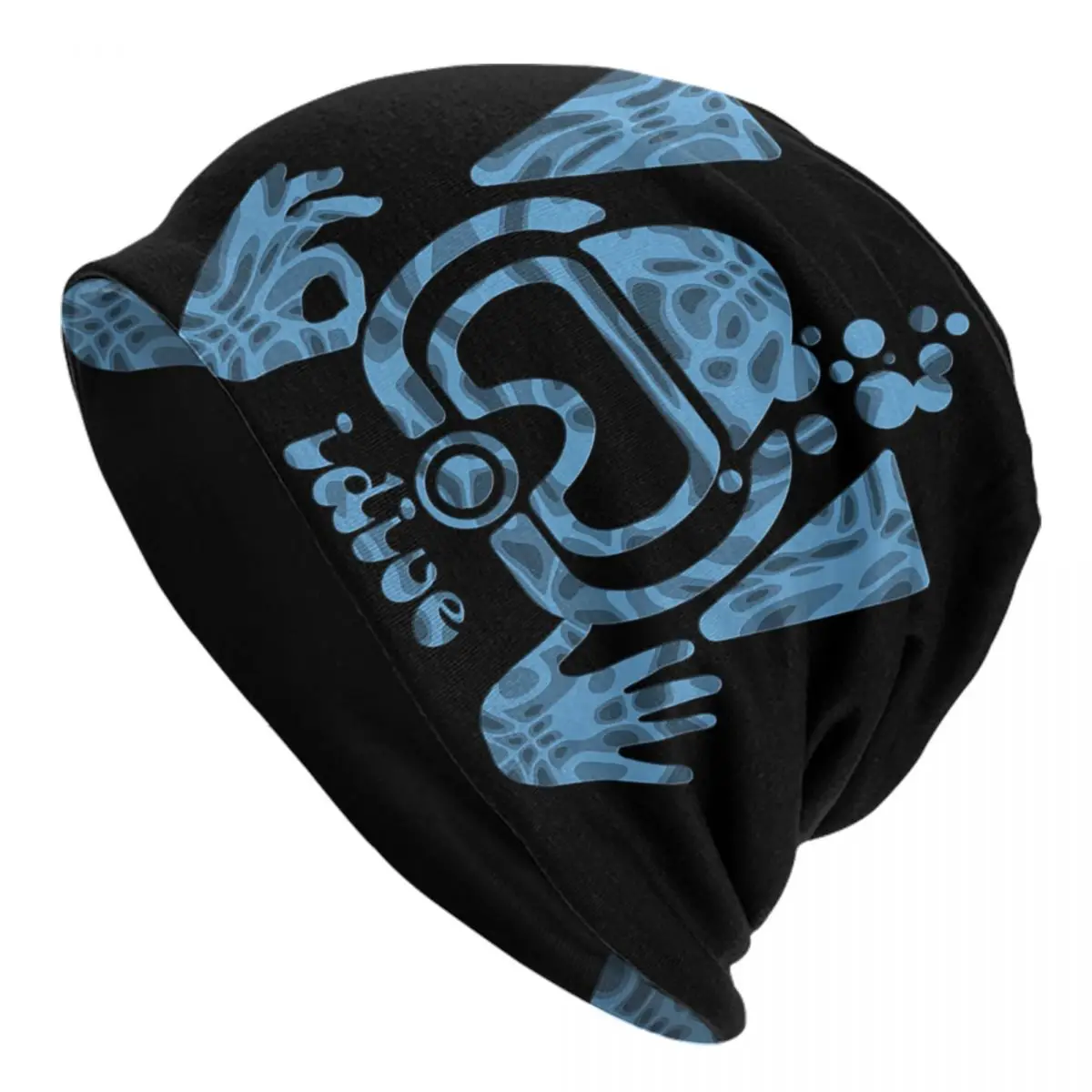 IDive OK DIve Buddy Scuba Diving Dive Art Diver Skullies Beanies Caps Winter Warm Men Women Knit Hats Adult Unisex Bonnet Hats