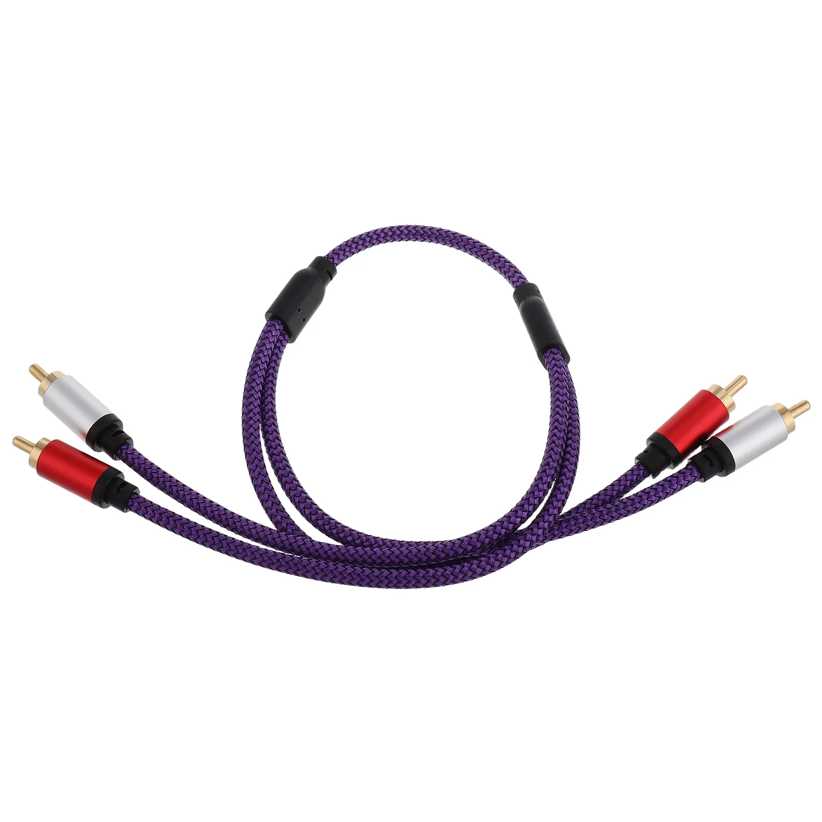 

Audio 50cm Dark Violet Male to Male for Computer Speakers Amplifiers Durable Cable Splitter