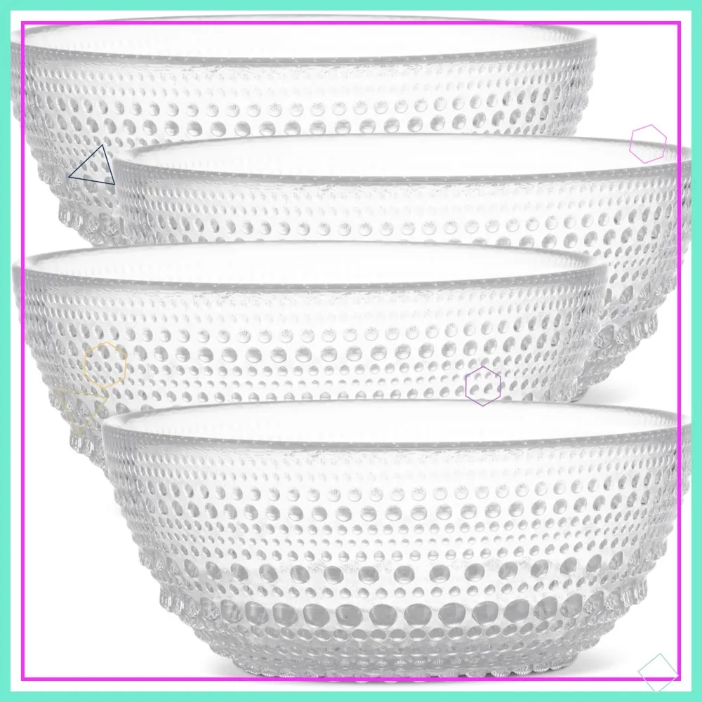 

Прозрачная стеклянная чаша для хранения, сервировки и декора на кухне - прочная и универсальная