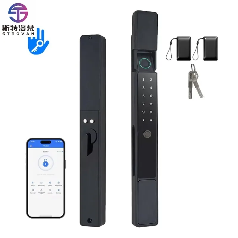 

Fully Automatic Broken Bridge Aluminum Gate Lock TTLock Outdoor Waterproof Fingerprint Smart Door Lock