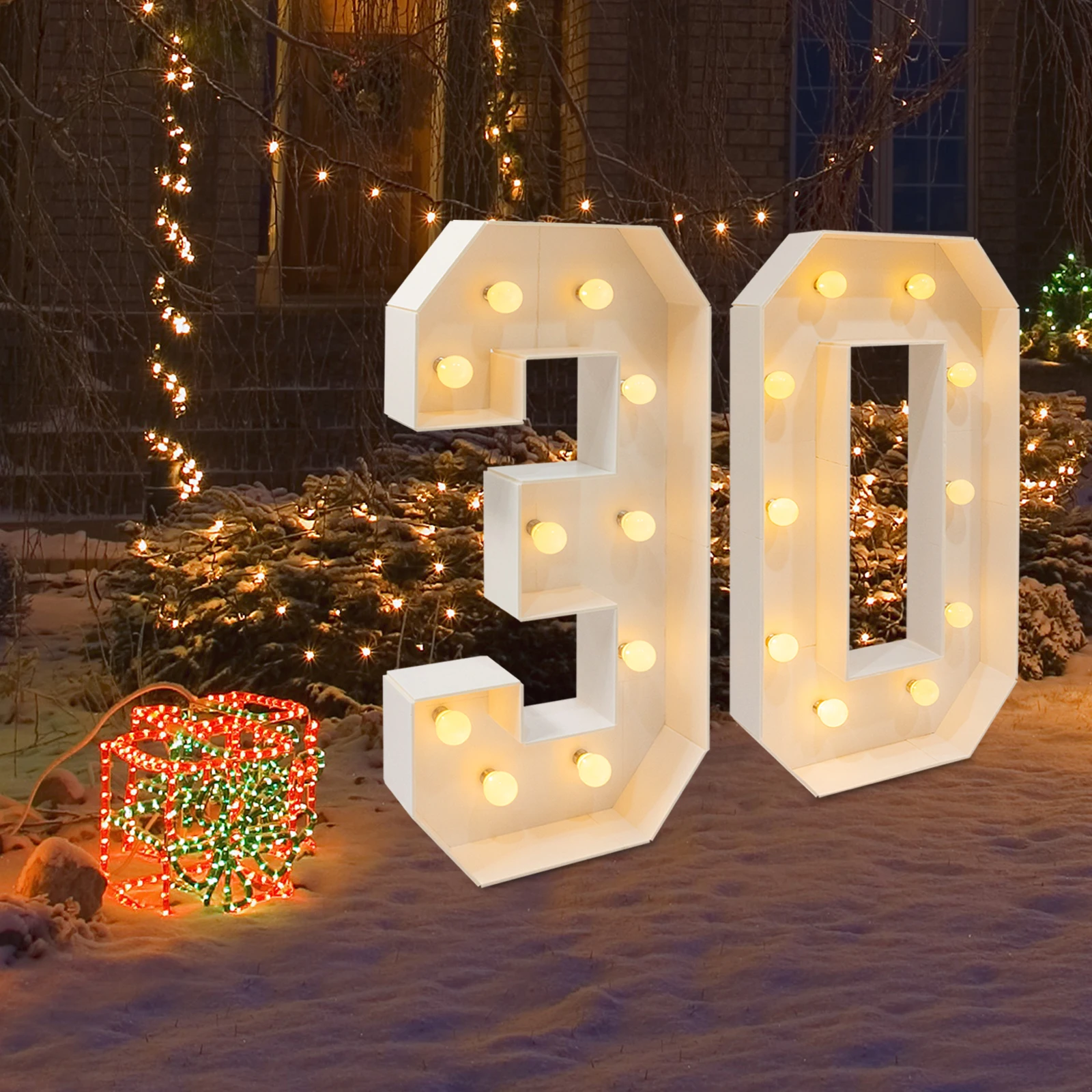 

30/40/50 светящиеся цифры, украшения для дня рождения, светящиеся цифры для украшения дня рождения