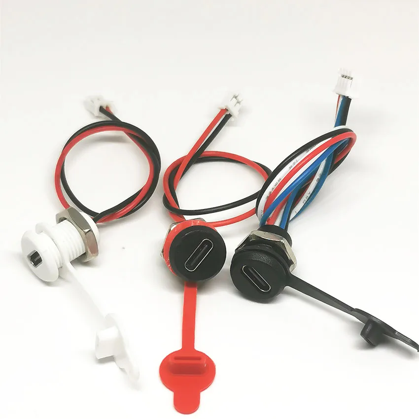 1-10PCS USB C-type Waterproof Connector Welding Wire Female Socket C-type Port Charging Interface Socket with Welding Wire