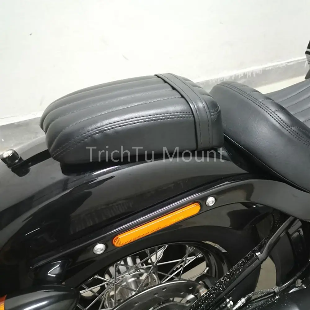 Motorcycle Black Rear Passenger Seat Cushion Pad For Harley Softail Slim FLSL Street Bob FXBB 2018-2022 - view 6