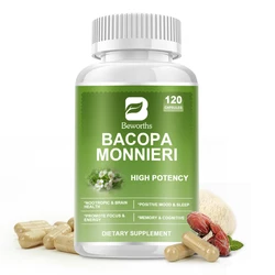 Beworths-bacopa monnieri Drain health、Carmnessをサポート、cog認識とフォーカスをサポートし、エネルギーとスタミナを強化